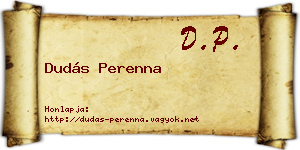 Dudás Perenna névjegykártya